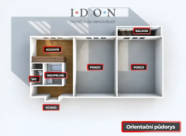 Prodej bytu 2+1, Nošovice, 54 m2
