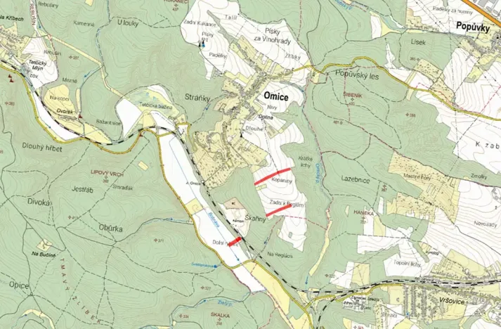 Prodej pole, Omice, 9696 m2