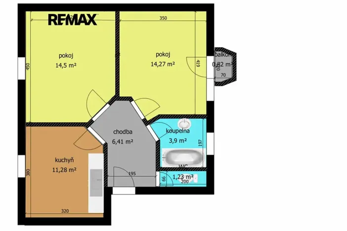 Prodej bytu 2+1, Nymburk, Maršála Koněva, 51 m2
