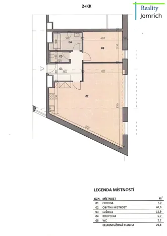 Pronájem bytu 2+kk, Turnov, Žižkova, 78 m2