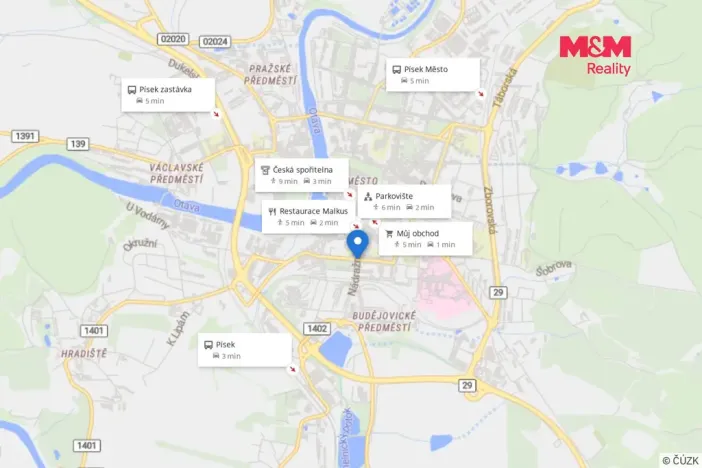 Pronájem kanceláře, Písek - Budějovické Předměstí, Nádražní, 20 m2
