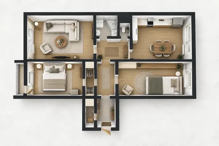 Prodej bytu 3+1, Praha - Modřany, Vokrojova, 79 m2