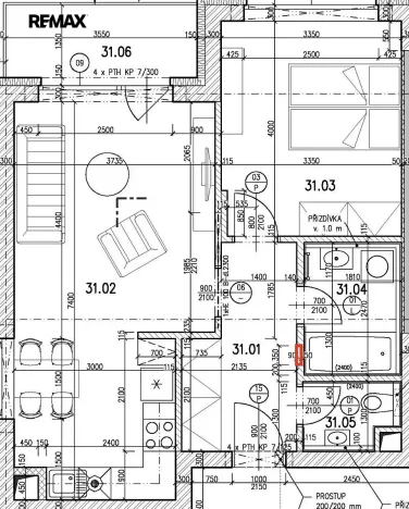 Pronájem bytu 2+kk, Plzeň, U Borských kasáren, 59 m2