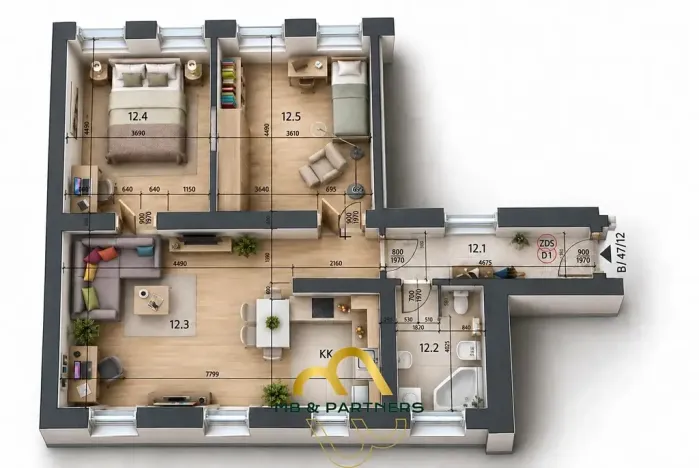 Prodej bytu 3+kk, Praha - Libeň, Kotlaska, 85 m2
