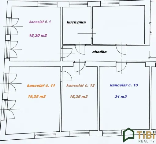 Pronájem kanceláře, Blansko, Svitavská, 21 m2