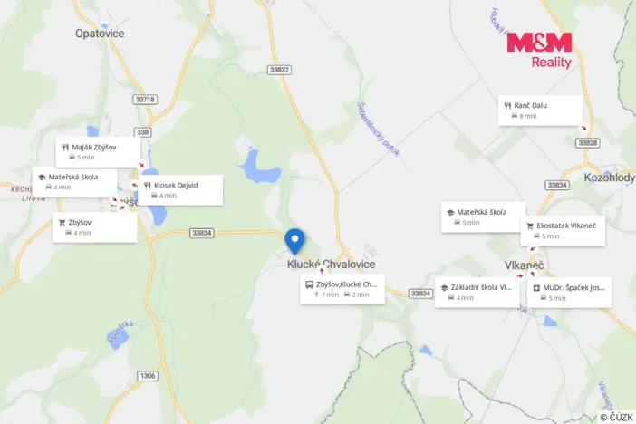 Prodej pozemku pro bydlení, Zbýšov - Klucké Chvalovice, 1060 m2