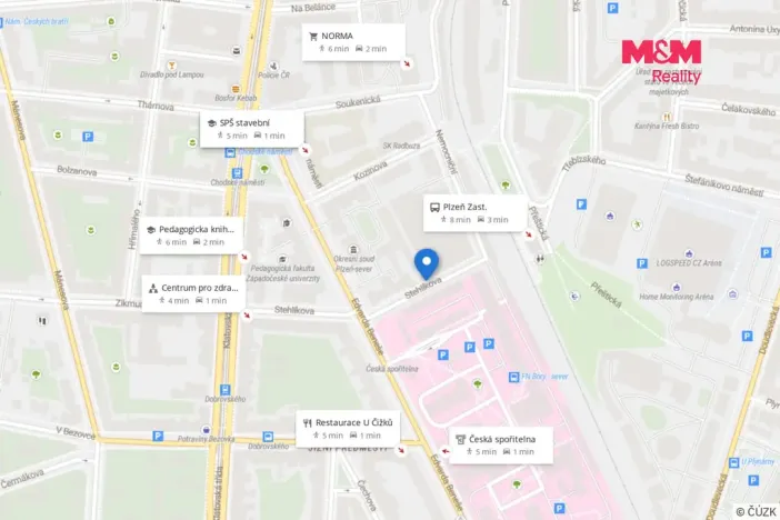 Prodej bytu 1+kk, Plzeň - Jižní Předměstí, Stehlíkova, 39 m2