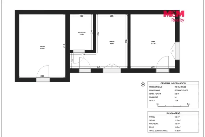 Prodej rodinného domu, Nová Ves - Nové Ouholice, 78 m2