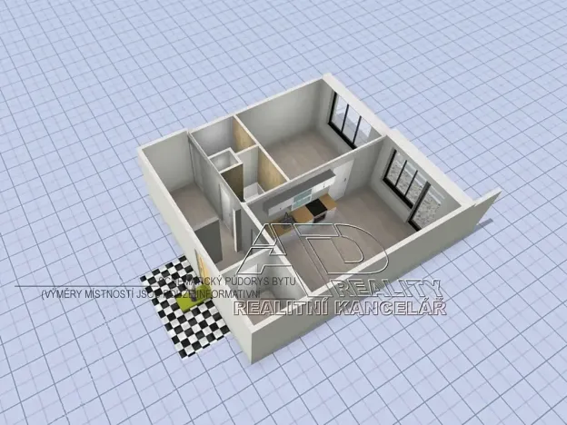 Pronájem bytu 1+1, České Budějovice, Budivojova, 49 m2