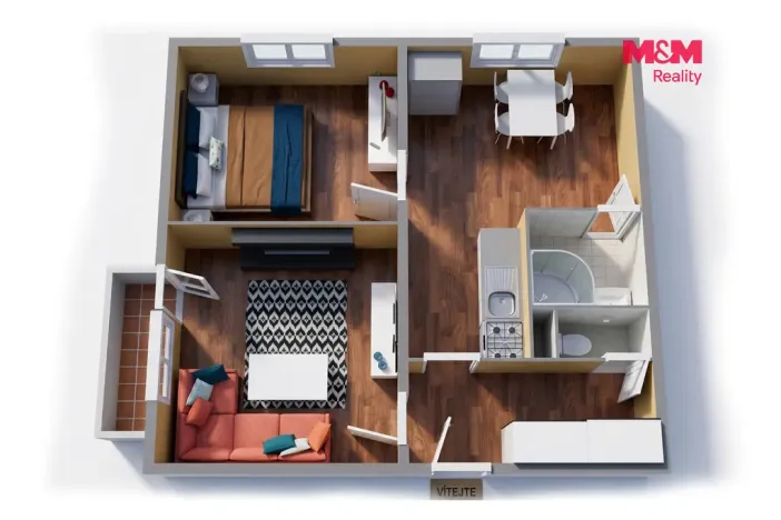 Prodej bytu 2+1, Kynšperk nad Ohří, náměstí SNP, 46 m2