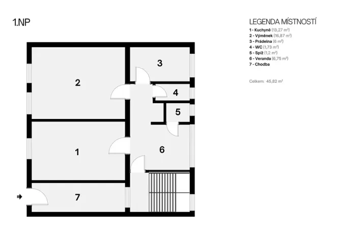 Prodej rodinného domu, Šlapanice, Kosmákova, 83 m2