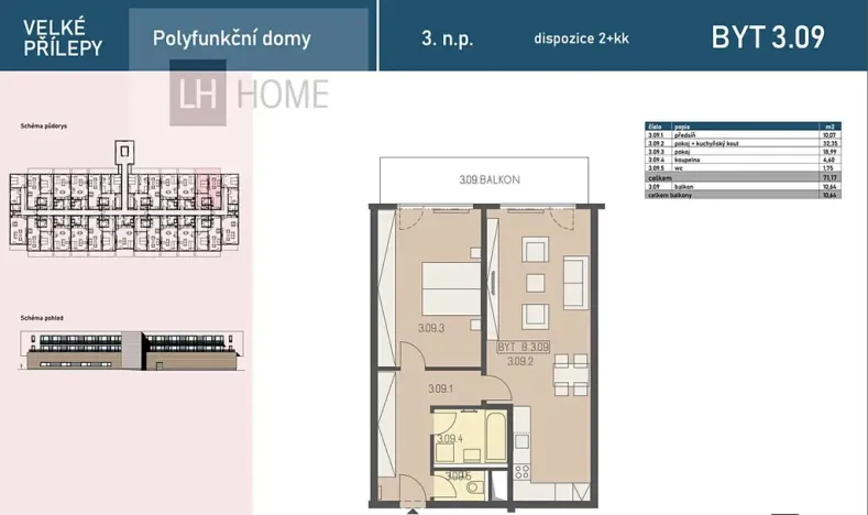Prodej bytu 2+kk, Velké Přílepy, Klikatá, 71 m2