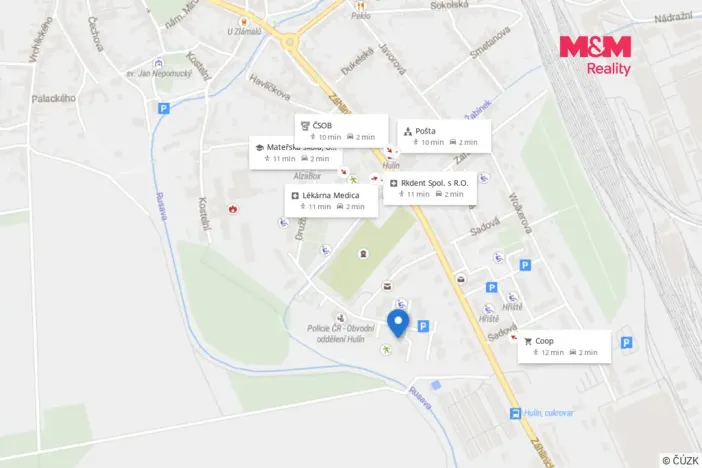 Pronájem bytu 1+1, Hulín, Družba, 37 m2