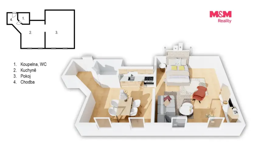 Pronájem bytu 2+kk, Český Těšín, Odboje, 65 m2