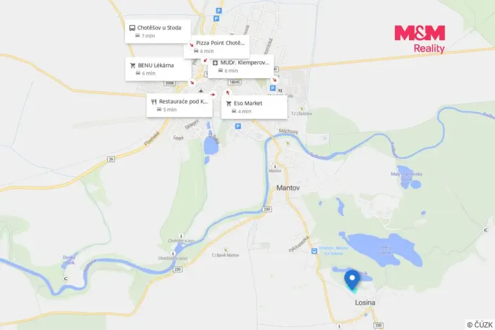 Prodej pozemku pro bydlení, Chotěšov - Losina, 951 m2