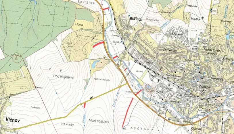 Prodej pole, Uherský Brod, 13720 m2