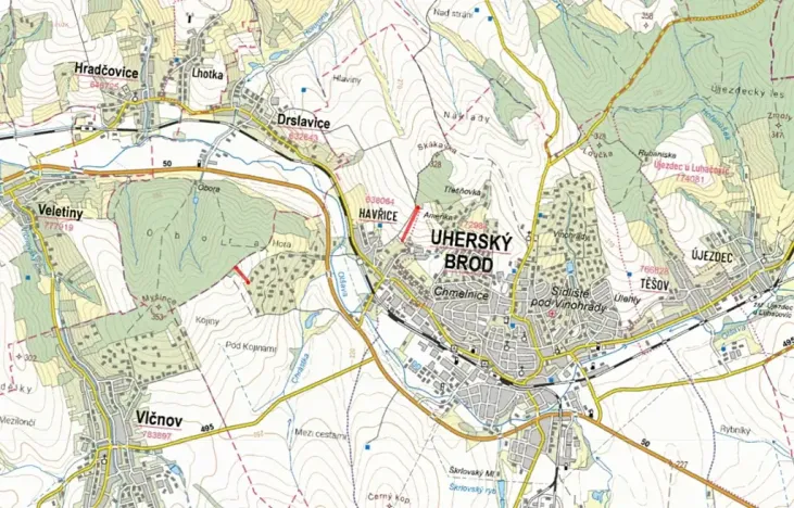 Prodej pole, Uherský Brod, 5050 m2