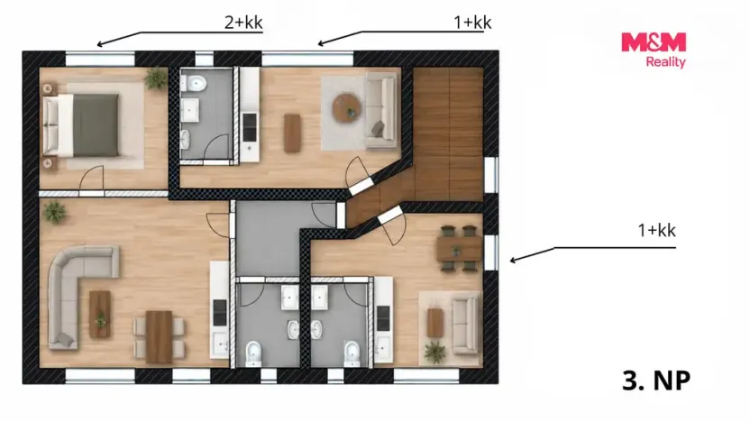 Prodej činžovního domu, Otrokovice - Kvítkovice, tř. Osvobození, 422 m2