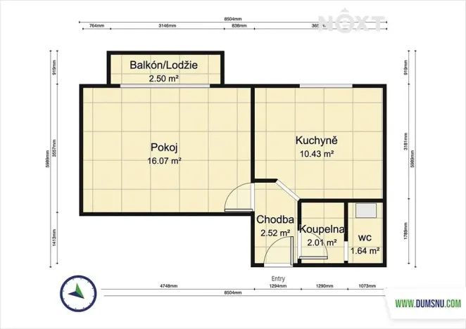 Prodej bytu 1+1, Šumperk, Temenická, 36 m2