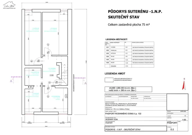 Prodej rodinného domu, Únětice, U Lip, 170 m2