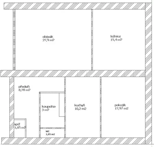 Prodej bytu 3+1, Chrudim, Víta Nejedlého, 75 m2