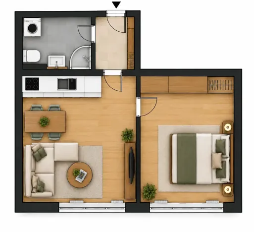 Pronájem bytu 2+kk, Praha - Kamýk, Rabyňská, 41 m2