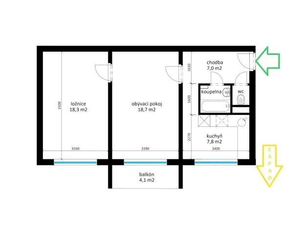 Pronájem bytu 2+1, Ostrava, Tlapákova, 58 m2