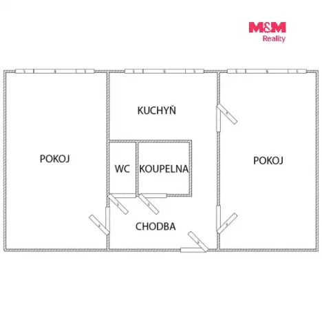 Prodej bytu 2+1, Úpice, Sládkova, 49 m2