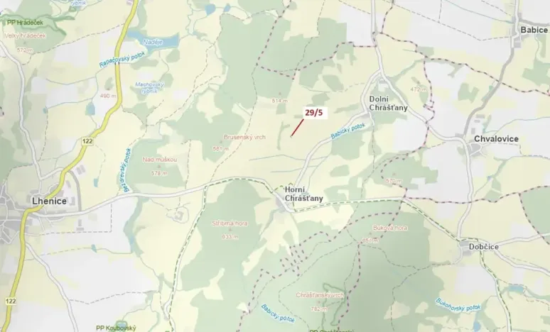 Dražba pole, Lhenice, 190 m2