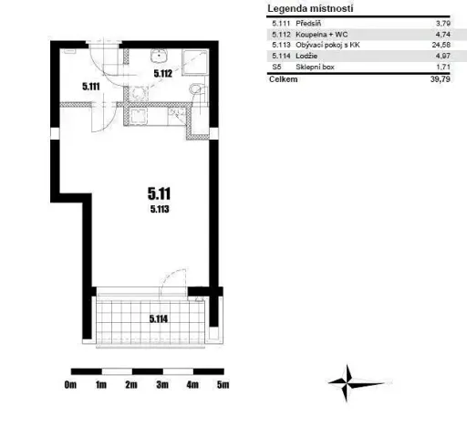 Pronájem bytu 1+kk, Olomouc, Nezvalova, 33 m2