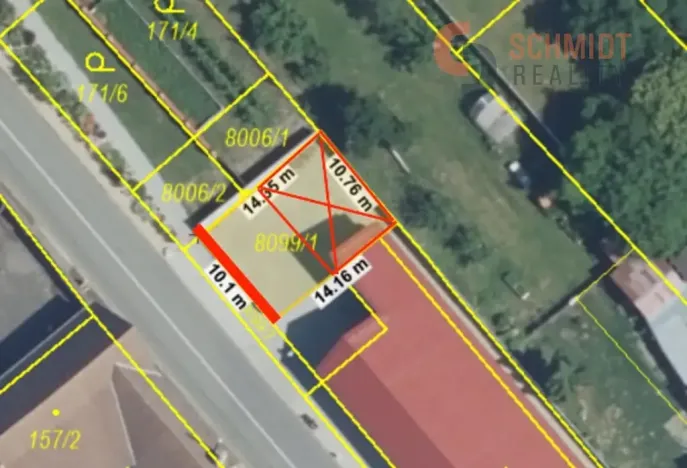 Pronájem komerčního pozemku, 149 m², Dunajovická, Březí