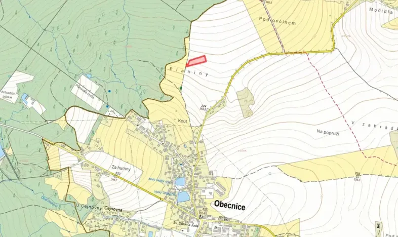 Prodej pole, Obecnice, 4182 m2