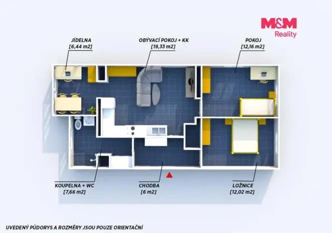 Prodej bytu 4+kk, Lochovice, 64 m2