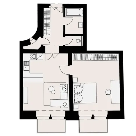 Pronájem bytu 2+kk, Praha, Myslíkova, 63 m2