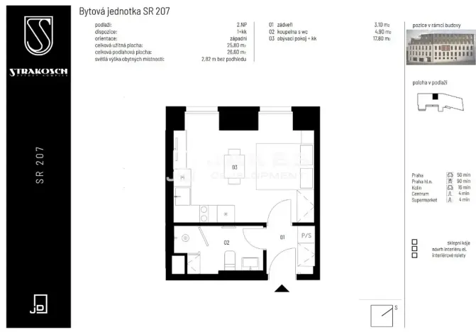Pronájem bytu 1+kk, Kutná Hora, Hloušecká, 26 m2