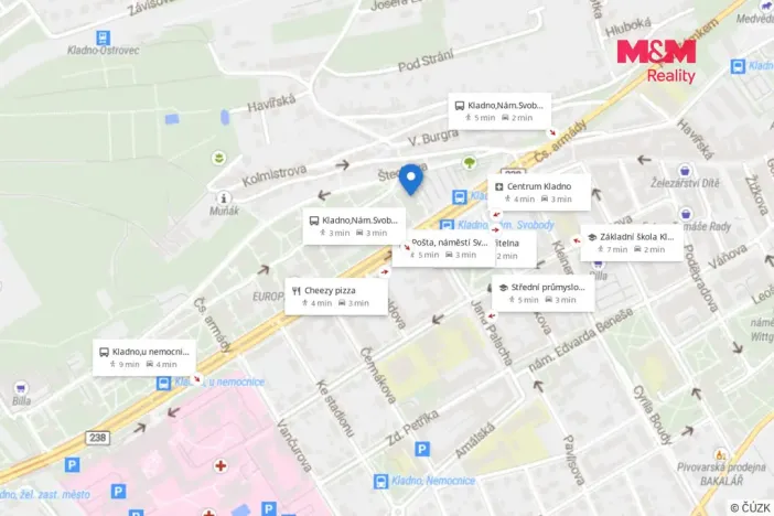 Prodej bytu 2+kk, Kladno, Čs. armády, 40 m2