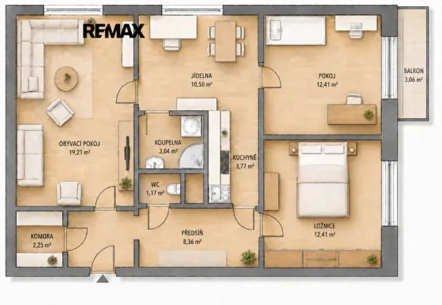Prodej bytu 4+kk, Praha - Braník, Vavřenova, 73 m2