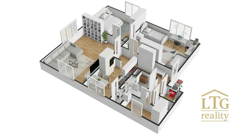 Prodej bytu 3+1, Hrušovany nad Jevišovkou, Na Vršku, 86 m2