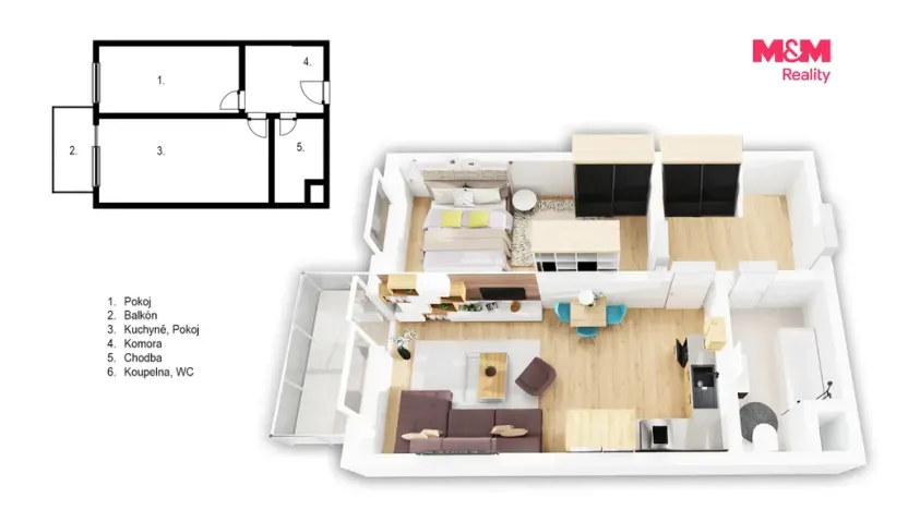 Prodej bytu 2+kk, Praha - Štěrboholy, Kryšpínova, 60 m2