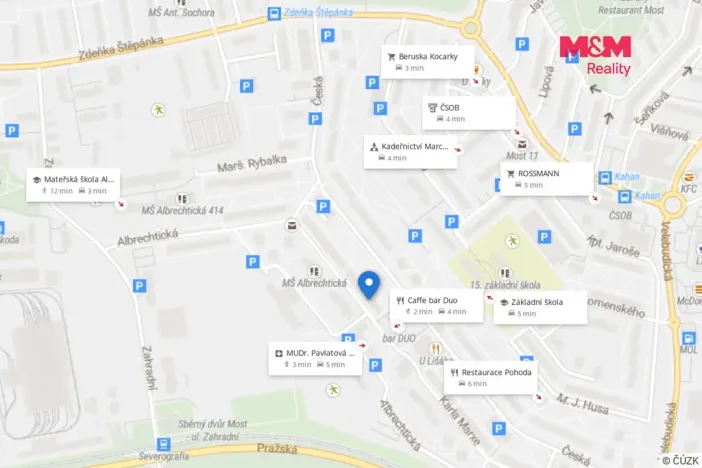 Pronájem bytu 2+kk, Most, Albrechtická, 40 m2