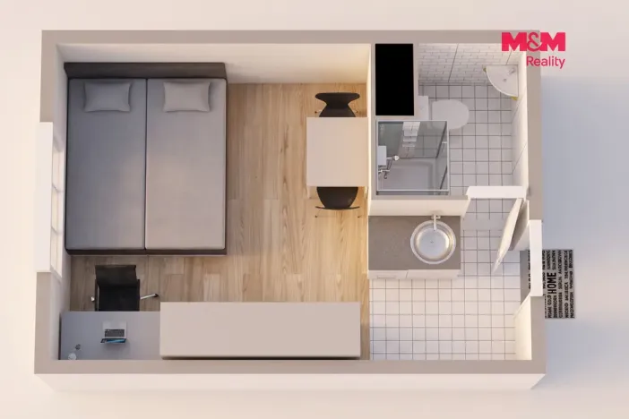 Prodej bytu 1+kk, Karlovy Vary - Stará Role, Fibichova, 18 m2