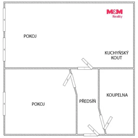 Pronájem bytu 2+kk, Neratovice, Jedová, 43 m2