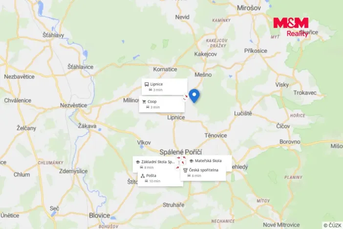 Prodej pozemku pro bydlení, Spálené Poříčí - Lipnice, 799 m2