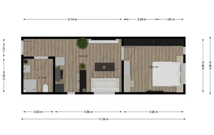 Pronájem bytu 2+kk, Brno, Sovinec, 42 m2