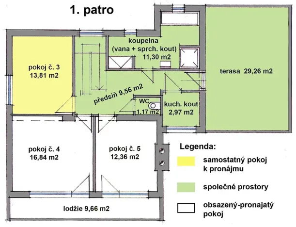 Pronájem pokoje, Praha - Stodůlky, Pod viaduktem, 14 m2