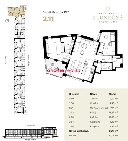 Prodej bytu 3+kk, Prostějov, Okružní, 58 m2
