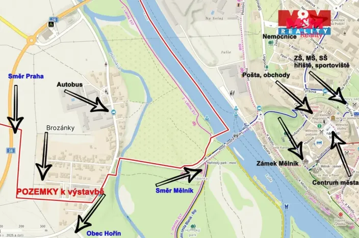 Prodej pozemku pro bydlení, Hořín - Brozánky, 1026 m2