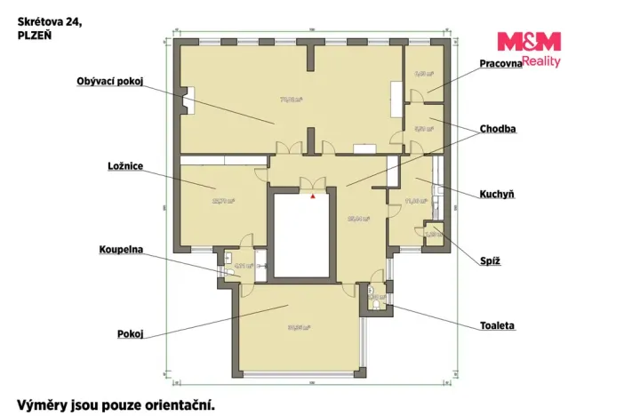 Prodej bytu 3+1, Plzeň - Jižní Předměstí, Skrétova, 179 m2