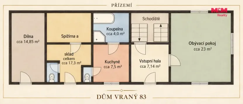 Prodej rodinného domu, Vraný, 150 m2