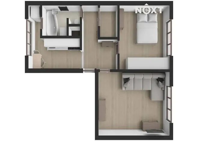 Pronájem bytu 2+1, České Budějovice, Plzeňská, 51 m2